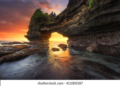 Sunset at Batu Bolong & Tanah Lot - Bali, Indonesia - Shutterstock ID 411003187