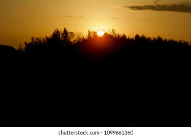 The sunset at the beach