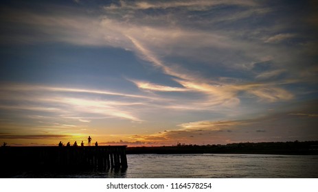 sunset at the beach