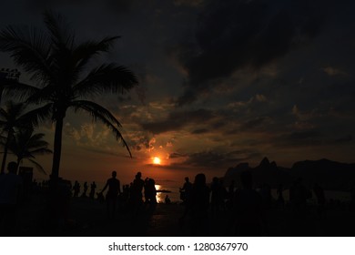 sunset in the beach
