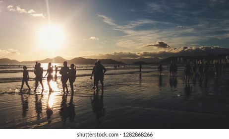 sunset in the beach