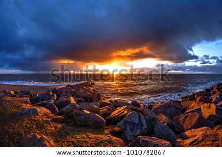 Sunset from a beach 