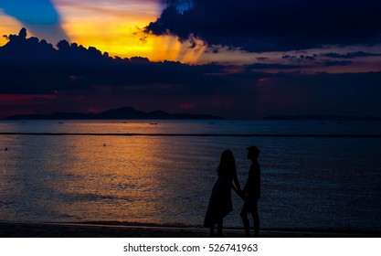 Sunset beach background landscape