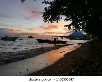 Sunset At The Beach Of Bunaken Island, Indonesia