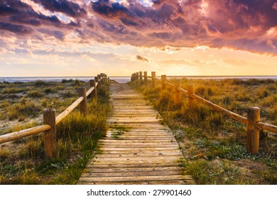 Sunset Beach Near Almeria. Cabo De Gata Nijar Natural Park, AlmerÃ?Â?Ã?Â­a. Spain. Andalusia