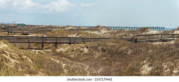 Sunset Beach North Carolina And Sand Dunes