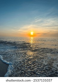 Sunset beach with ocean view