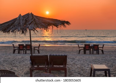 Sunset beach party in GOA, India