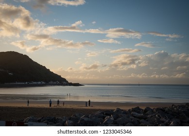 sunset beach people