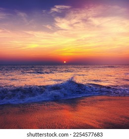 Sunset at a beach in Samoa - Shutterstock ID 2254577683