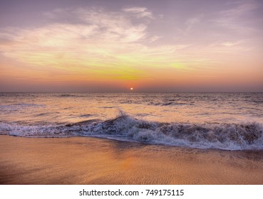 Sunset At A Beach In Samoa