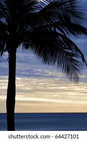 Sunset At The Beach Tropical Maria La Gorda In Guanahacabibes Peninsula, Cuba