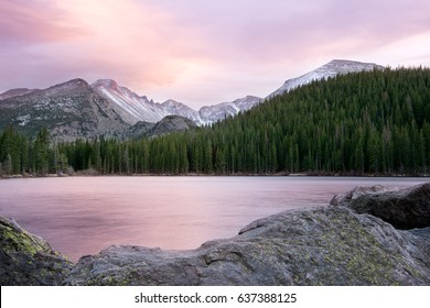 Sunset At Bear Lake, Rocky Mountain National Park