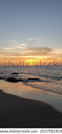 sunset and a beatiful sea