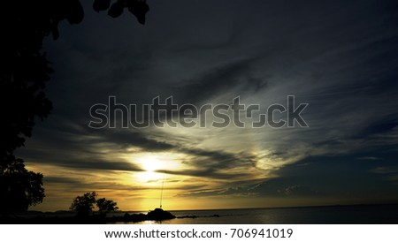 sunset Beautiful and charming one another