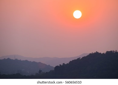 Sunset with beautiful sky.