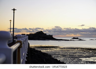 Sunset Behind Elizabeth Castle, Jersey