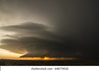 Sunset Behind Supercell