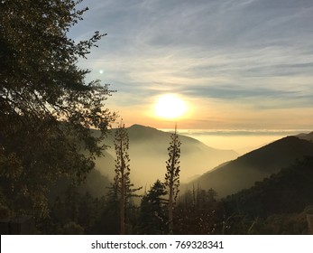 Sunset At Big Bear Lake California