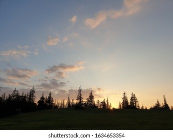 Sunset In Blomidon Provincial Park Camping Ground 