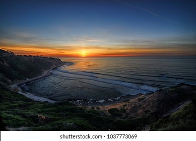 Sunset At Bluff Cove In Palos Verdes California