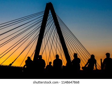 Sunset At Bond Bridge In Kansas City