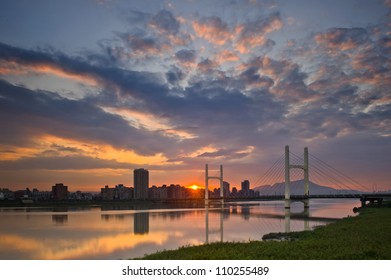 SUNSET WITH BRIDGE