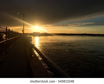 Sunset at bridge