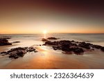The sunset at the Bunbury beach in Western Australia