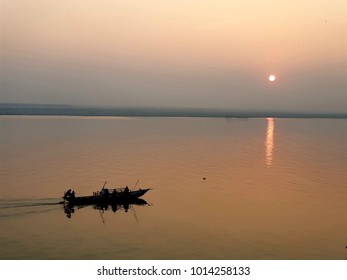Sunset by boat