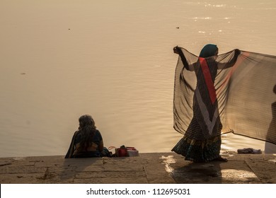 Sunset By The Ganges River