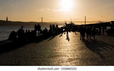 Sunset At Cais Do Sodré, Lisbon Portugal