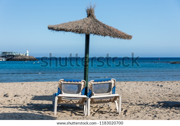 Sunset Caleta De Fuste Beach Fuertaventura Stock Photo Edit Now