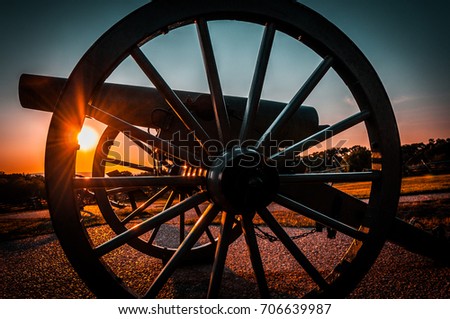 Sunset from a canon