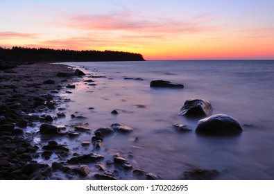 Sunset At Cape Jourimain On The Northumberland Strait.