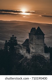 Sunset at the castle