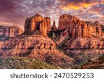 Sunset at Cathedral Rock near Sedona, Arizona