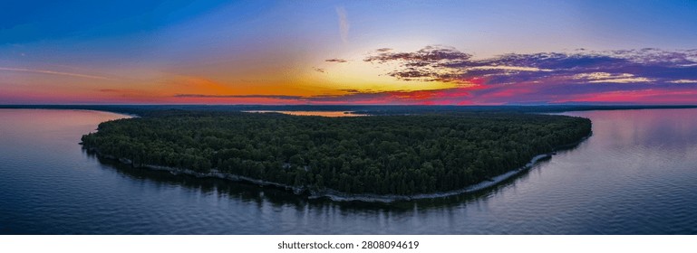 Sunset at Cave Point, Door County Wisconsin