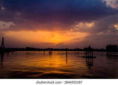 Sunset At The Chambal River, Kota