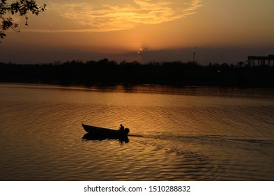 Sunset At Chambal River Kota Rajasthan