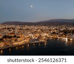 sunset in chania. Aerial view