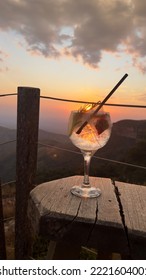 Sunset At Chapada Dos Guimaraes With Drink