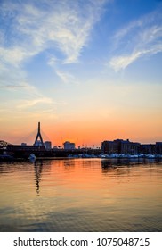 Sunset At Charlestown Bridge, Boston, MA.