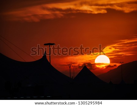 Sunset and circus