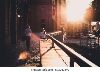 Sunset in the city