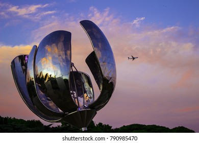 sunset in the city
