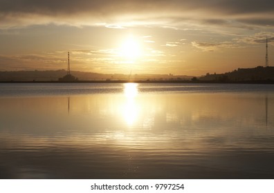 Sunset in the city