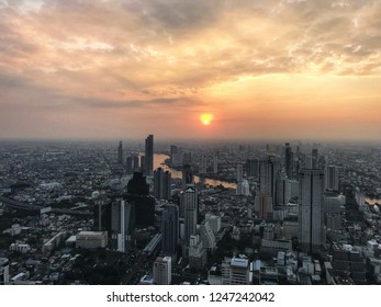 Sunset Cityscape of Bangkok City - Shutterstock ID 1247242042