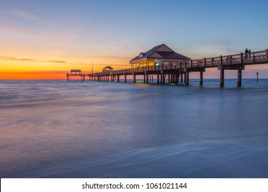 Sunset at Clearwater Beach Pier Florida