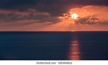 Sunset From The Cliffof Lifou Island